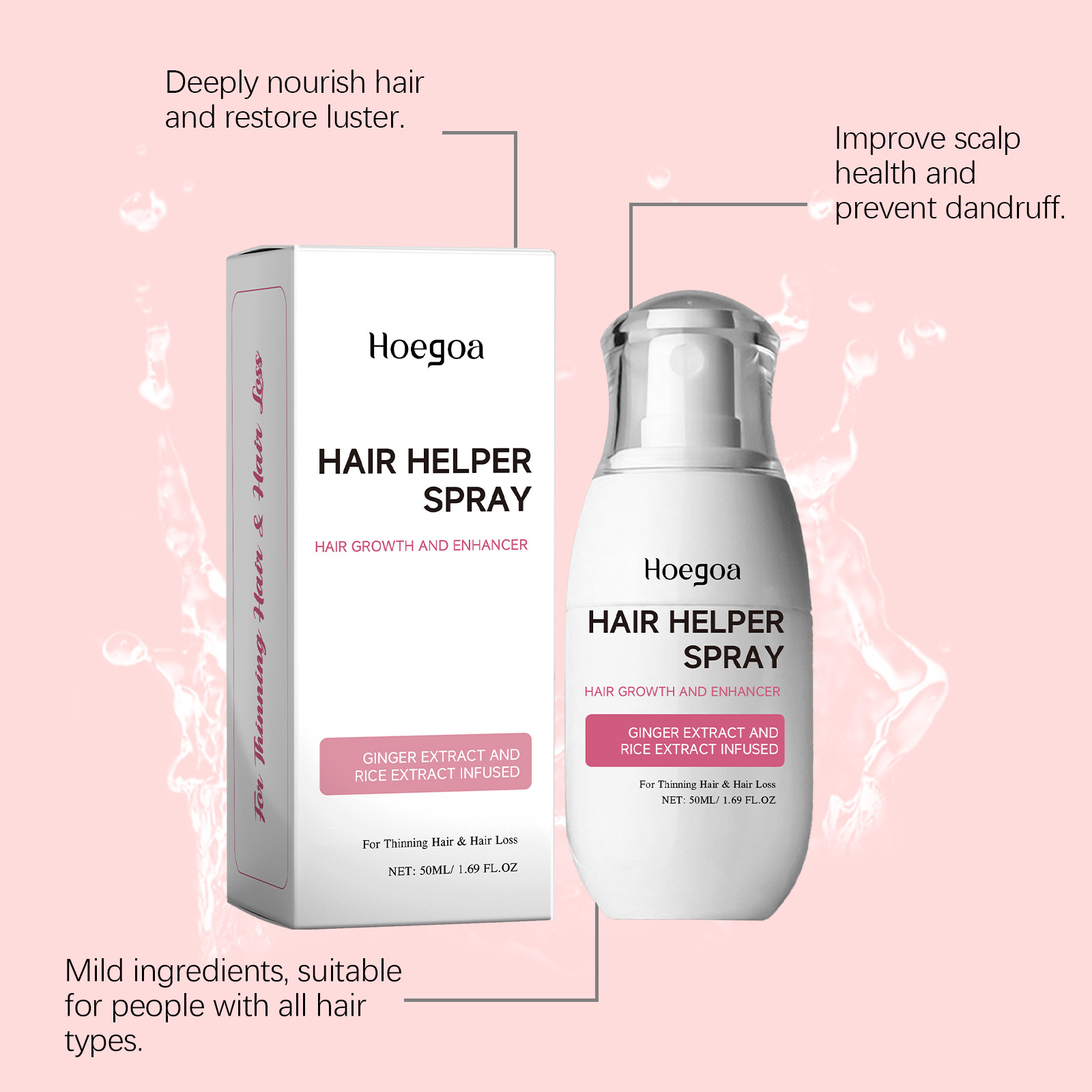 Leave-in haarspray, anti-frizz - Hair Care Products recensie en prijs